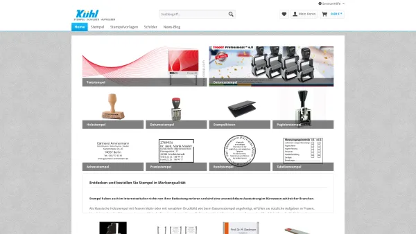 Website Screenshot: Josef Kühl GmbH - Josef Kühl GmbH · Stempel · Schilder · Aufkleberdruckerei - Date: 2023-06-20 10:40:31