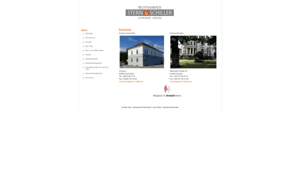 Website Screenshot: Christian Stern · Jens Schiller · Rechtsanwaltskanzlei - Stern Schiller - Date: 2023-06-20 10:40:31