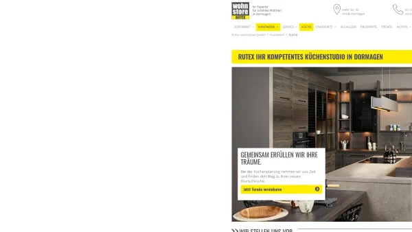 Website Screenshot: Rutex Sternküchen - Küchen-Komplettgestaltung von wohnstore Rutex in Dormagen - Date: 2023-06-20 10:42:28