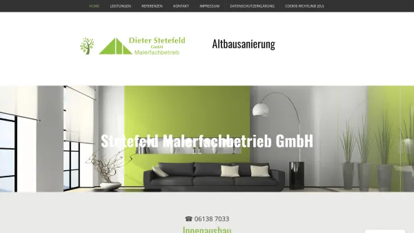 Website Screenshot: Stetefeld Malerbetrieb GmbH -  Wir gestalten Innen  und Außen - Stetefeld Malerbetrieb GmbH – Stetefeld Malerfachbetrieb GmbH - Date: 2023-06-20 10:40:31
