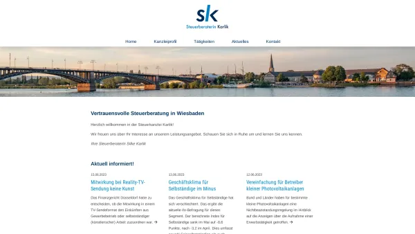 Website Screenshot: Steuerberater Wolfgang + Thomas Gieß - Steuerkanzlei Silke Karlik :: Steuerberater Wiesbaden - Date: 2023-06-20 10:40:31