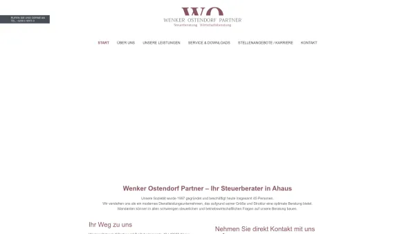 Website Screenshot: Wenker Ostendorf Kollegen Steuerberater für Ahaus, Heek & Umgebung - Ihr Steuerberater in Ahaus - Wenker Ostendorf Partner - Date: 2023-06-20 10:40:31