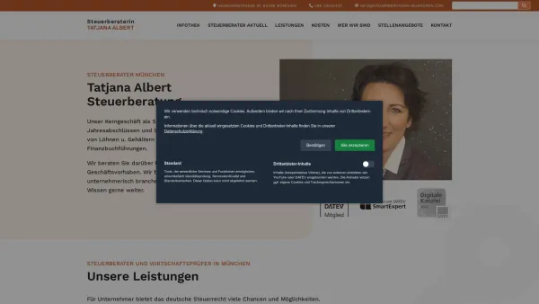 Website Screenshot: Tatjana Albert Steuerberatung Steuerberater München - Steuerkanzlei Tatjana Albert - Steuerberaterin München - Date: 2023-06-20 10:40:31