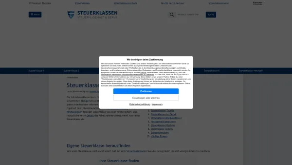 Website Screenshot: Steuerklassen - Steuerklassen - Sparen durch Wechsel? - Date: 2023-06-20 10:42:28