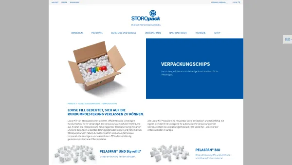Website Screenshot: Verpackungsmaterial von Storopack - Verpackungschips - nachwachsend oder recycelbar | Storopack - Date: 2023-06-20 10:40:34