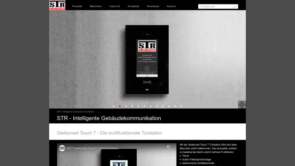 Website Screenshot: STR Elektronik Josef Schlechtinger GmbH -  Die neue Gestaltungsfreiheit im Eingangs- und Wohnbereich - STR - Intelligente Gebäudekommunikation | STR Website - Date: 2023-06-20 10:40:34