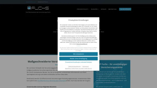Website Screenshot: FMP Fuchs & Co. KG - Maßgeschneiderte Straf-Rechtsschutz-Versicherungen für Entscheider - Straf-Rechtsschutz - Date: 2023-06-20 10:42:28