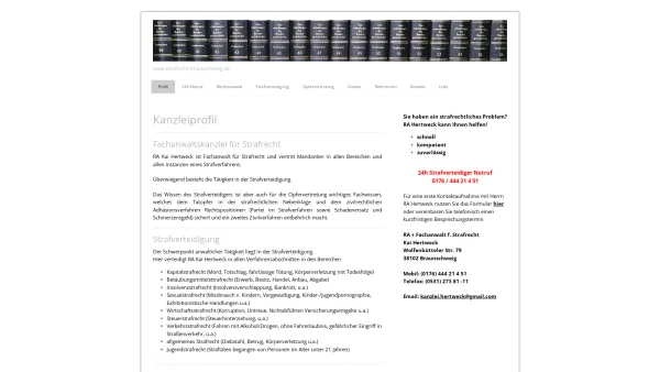 Website Screenshot: Rechtsanwalt Kai Hertweck - Profil - www.strafrecht-braunschweig.de - Date: 2023-06-20 10:40:34