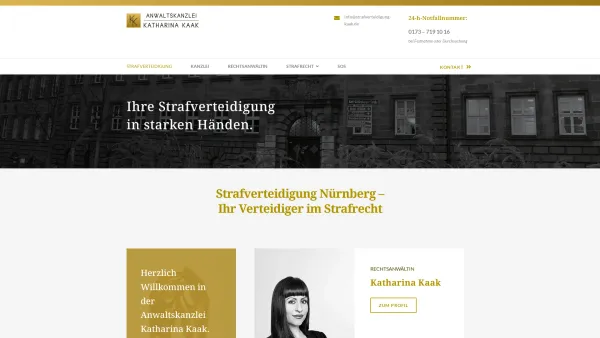 Website Screenshot: Anwaltskanzlei Katharina Kaak - Strafverteidigung Nürnberg – Anwaltskanzlei Katharina Kaak - Date: 2023-06-20 10:42:29
