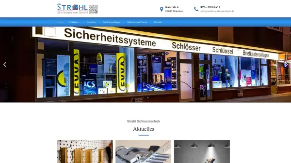 Website Screenshot: Strahl Schliesstechnik - Schließtechnik München | Individuelle Komplettlösung - Date: 2023-06-20 10:40:34
