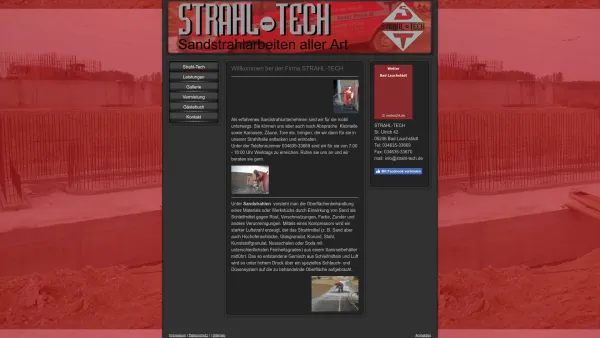 Website Screenshot: Strahl-Tech - Sandstrahlarbeiten - Sandstrahlen STRAHL-TECH - Date: 2023-06-20 10:40:34