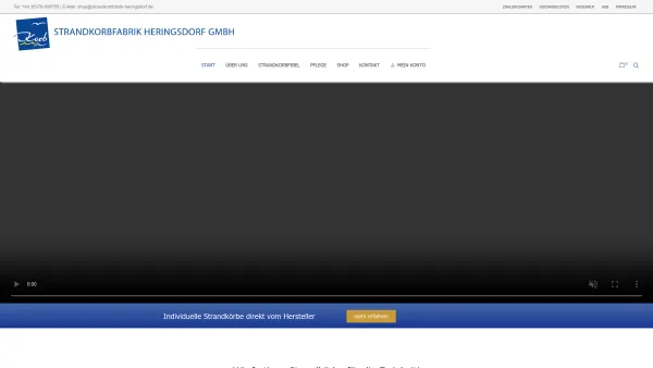 Website Screenshot: GbR Strandkorb -  Die beste Adresse  für Genießer - Strandkorb online bestellen bei Strandkorbfabrik Heringsdorf - Date: 2023-06-20 10:40:34