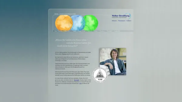 Website Screenshot: Heilpraktiker Psychotherapie Volker Straßburg - Heilpraktiker Psychotherapie Volker Straßburg Ravensburg - Home - Date: 2023-06-20 10:40:34