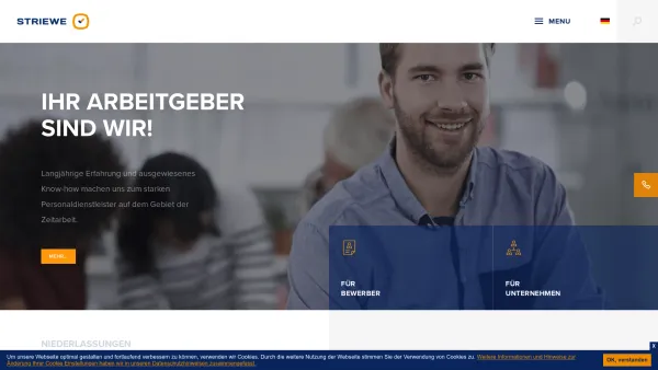 Website Screenshot: Striewe Zeitarbeit GmbH · Medizin & Büro - Striewe Zeitarbeit | Home - Date: 2023-06-20 10:40:34