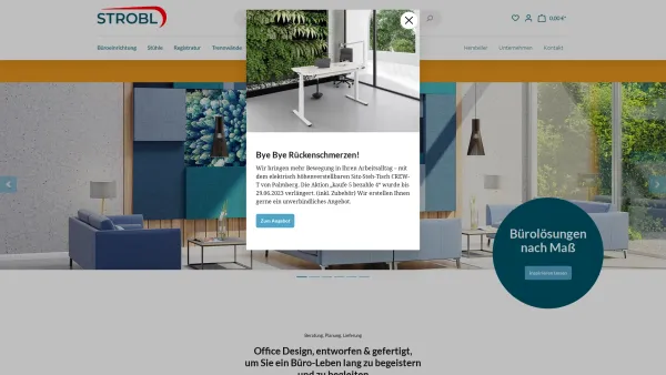 Website Screenshot: Strobl Bürotechnik GmbH - STROBL - ✓ Büromöbel jetzt online günstig kaufen - Date: 2023-06-20 10:40:34