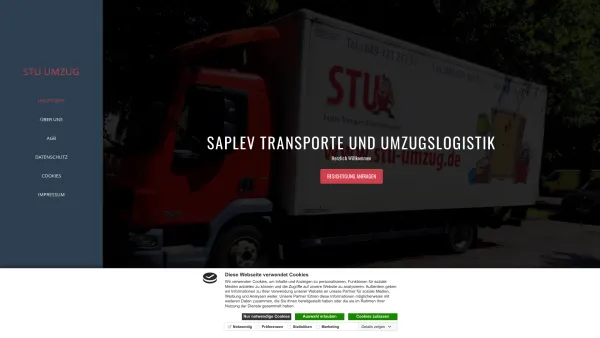Website Screenshot: Saplev Transporte & Umzugslogistik in München - Saplev Transporte & Umzugslogistik - Date: 2023-06-20 10:40:34