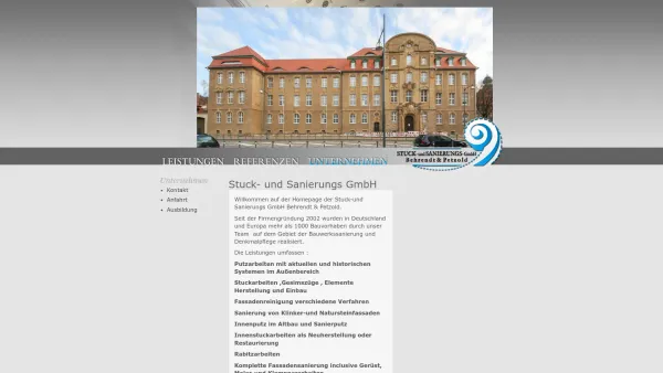 Website Screenshot: Stuck- und Sanierungs GmbH Behrendt & Petzold - Stuck- und Sanierungs GmbH - aus Glauchau/Sachsen - Date: 2023-06-20 10:40:34
