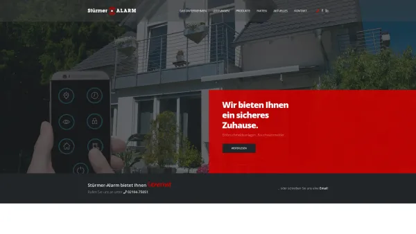 Website Screenshot: H. Stürmer GmbH -  Sicherheit ist  Vertrauenssache! - Willkommen bei Stürmer Alarm - Date: 2023-06-20 10:40:34