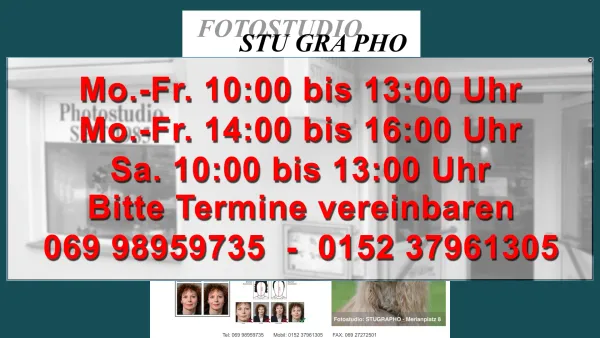 Website Screenshot: STU GRA PHO Fotostudio, Grafik & Laborservice - STUGRAPHO Fotostudio - Frankfurt am Main - Date: 2023-06-20 10:40:34