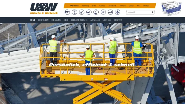 Website Screenshot: Fritz Sünkler GmbH - Ulferts & Wittrock - Kran mieten, Arbeitsbühnen mieten, Kran mieten Oldenburg / Ulferts & Wittrock - Date: 2023-06-20 10:40:34