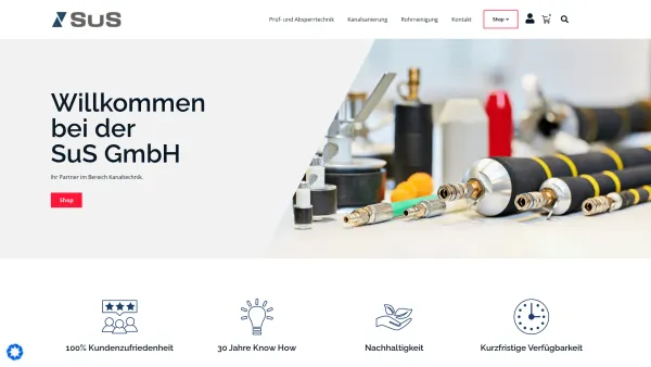 Website Screenshot: SuS GmbH Schwerin Rohrleitungs-Prüf und Absperrgeräte Schwingungsisolierung und Schallschutz - Home - SuS GmbH Schwerin - Date: 2023-06-20 10:40:37