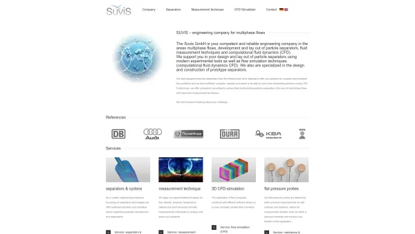 Website Screenshot: Suvis GmbH - SUVIS - Company for cascade-current | Suvis GmbH - Date: 2023-06-20 10:40:37