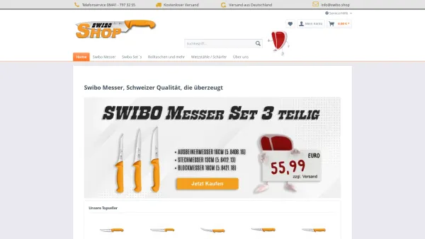Website Screenshot: Swibo Shop - ▷ Swibo Messer Online Kaufen❤️ Versandkostenfrei in Deutschland ✅ - Date: 2023-06-20 10:42:31