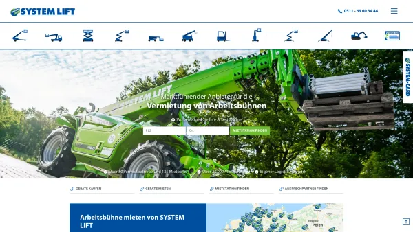 Website Screenshot: AVS System Lift AG Iwanski -  Mieten Sie einen  Systemlift - Arbeitsbühne mieten | SYSTEM LIFT - Date: 2023-06-20 10:40:37
