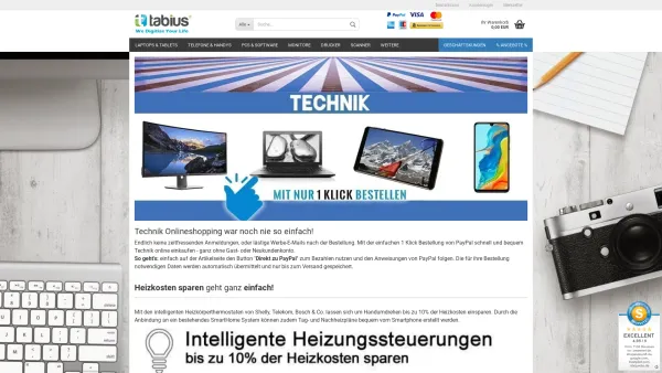 Website Screenshot: Tabius - Technik günstig im Onlineshop von Tabius kaufen - Technik aus über 200.000 Produkten - Date: 2023-06-20 10:42:31
