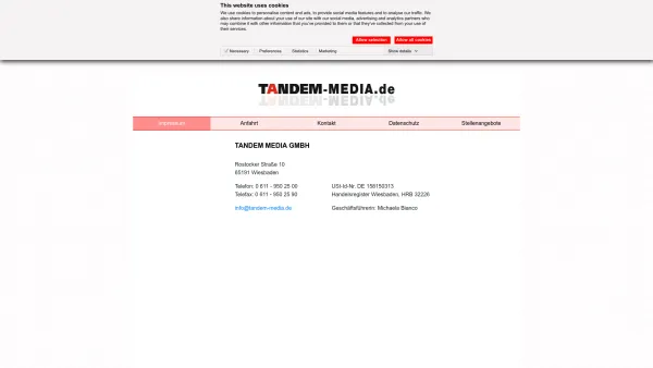 Website Screenshot: TANDEM MEDIA GmbH - Tandem Media GmbH, Ihre Werbeagentur in Mainz und Rheinhessen - Date: 2023-06-20 10:40:37