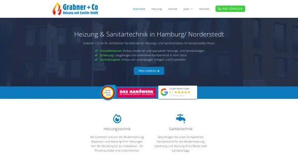 Website Screenshot: Müller Tankschutz -  Tankreinigung ·  Tankschutz · Tankanlagenbau - Grabner + Co Heizung und Sanitär GmbH – Heizung und Santiärtechnik in Hamburg/ Norderstedt - Date: 2023-06-20 10:40:37