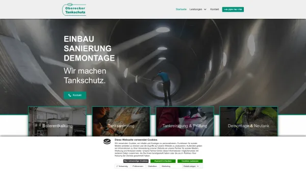 Website Screenshot: Oberecker Tankschutz GmbH - Oberecker Tankschutz ✯ Tankschutz in und um München - Date: 2023-06-20 10:40:37