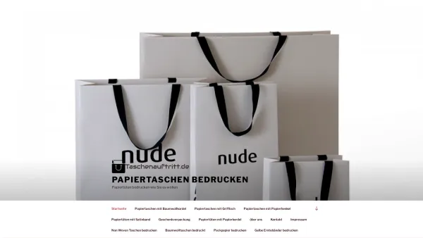 Website Screenshot: Taschenauftritt.de - Papiertüten bedrucken vom Experten und das ab 50 Taschen - Date: 2023-06-20 10:40:37