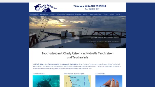 Website Screenshot: Charly Reisen GmbH - Tauchsafari › Tauchreisen › Tauchurlaub - Charly Reisen - Date: 2023-06-20 10:40:37