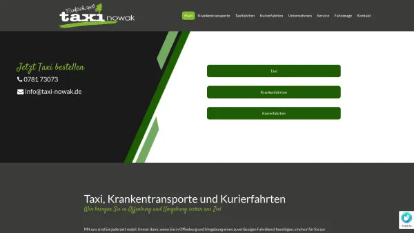 Website Screenshot: taxi nowak GdbR -  Einfach gut! 24 Std. Service - Home | Taxi Nowak GmbH & Co KG in Offenburg - Date: 2023-06-20 10:40:37