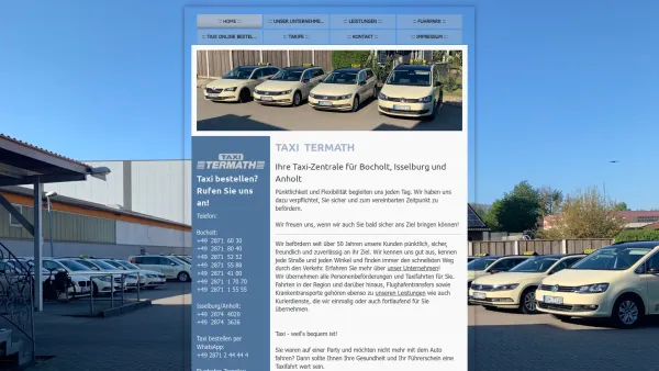 Website Screenshot: Taxi Termath GmbH - Taxi Termath oHG - Home - Date: 2023-06-20 10:40:40