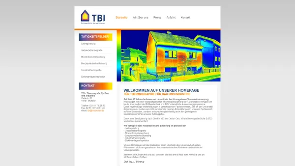 Website Screenshot: TBI · Thermografie für Bau und Industrie -  Zertifiziert für Leckortung EN 473 bei CECTOR - - TBI – Thermografie für Bau und Industrie - Date: 2023-06-20 10:40:40