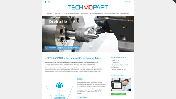 Website Screenshot: TECHMOPART GmbH - TECHMOPART – Ihr Lieferant für technische Teile - Date: 2023-06-20 10:40:40