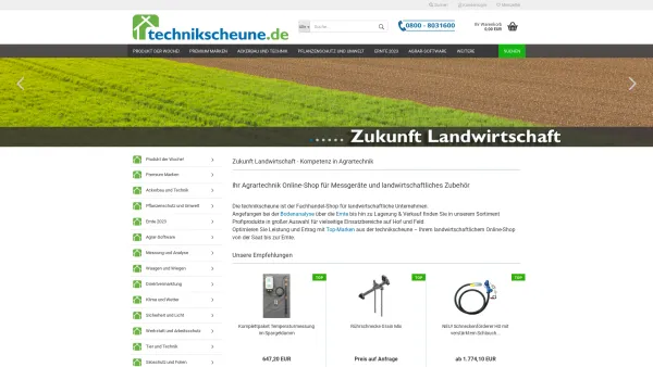 Website Screenshot: AGROPROJECT Technologie und Informationssysteme GmbH & Co KG - Technikscheune | Technikscheune - Date: 2023-06-20 10:40:40