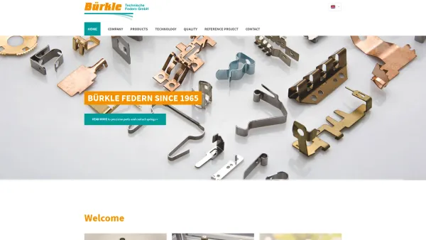 Website Screenshot: Bürkle Technische Federn GmbH - Home - Bürkle Technische Federn GmbH - Date: 2023-06-20 10:40:40