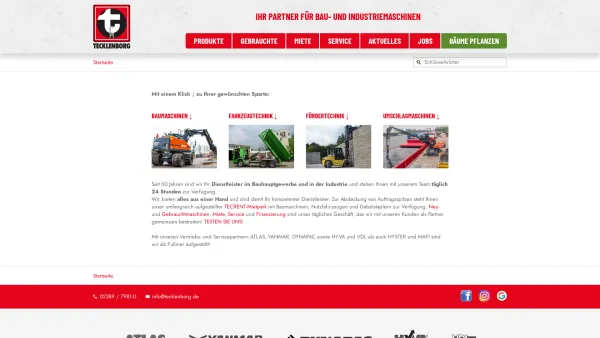 Website Screenshot: Dipl.-Ing. Tecklenborg GmbH Vermietung Gabelstapler - Baumaschinen, Gabelstapler, LKW-Aufbauten | Tecklenborg - Date: 2023-06-20 10:40:40