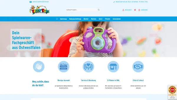 Website Screenshot: Teddy Toys Kinderwelt GmbH - Spielwaren online kaufen im Teddy Toys Shop - Date: 2023-06-20 10:40:40