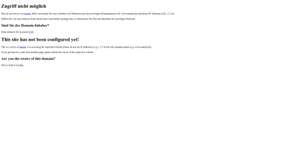Website Screenshot: telenetz Systemhaus - Seite nicht korrekt eingerichtet - Date: 2023-06-20 10:40:40