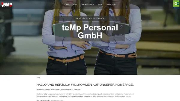 Website Screenshot: teMp personal gmbh - TeMp-Personal - Date: 2023-06-20 10:40:40