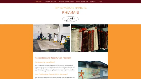 Website Screenshot: Khiabani H. M. Teppichwäsche & Reparatur - Teppichwäsche Hamburg – Orientteppich Reparatur und Teppichreinigung - Date: 2023-06-20 10:40:40