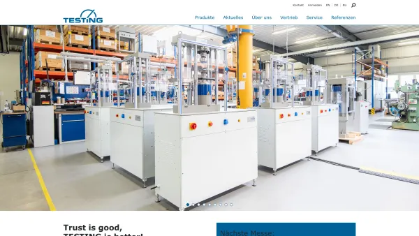 Website Screenshot: Testing Bluhm & Feuerherdt GmbH -  Vertrauen ist  gut, Testing ist besser! - TESTING - Prüfsysteme - Date: 2023-06-20 10:40:40