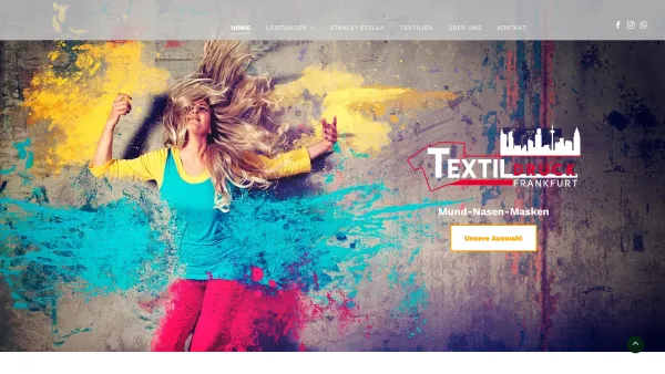 Website Screenshot: Textildruck-Frankfurt Ltd. - Textildruck Frankfurt, 60386 Frankfurt am Main - Date: 2023-06-20 10:40:40