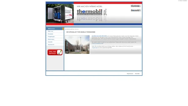 Website Screenshot: Thermobil - Gesellschaft für mobile Fernwärme mbH -  Wir machen Wärme mobil! - Thermobil - mobile Fernwärme, Heizcontainer, Heizzentrale, Containerheizung - Date: 2023-06-20 10:40:40