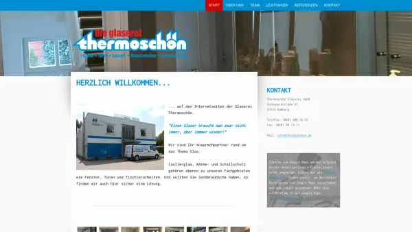 Website Screenshot: Thermoschön Glaserei GmbH - START | Thermoschön - Die Glaserei in Hamburg - Thermoschön - Die Glaserei in Hamburg - Date: 2023-06-20 10:40:43