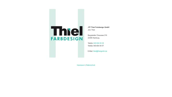 Website Screenshot: Thiel GmbH -  Meisterhafte Farbgestaltung - Thiel Farbdesign – Maler aus Leidenschaft - Date: 2023-06-20 10:40:43